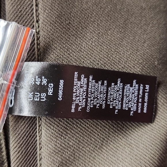 Asos Mens Army Green Jacket - Picture 3 of 5